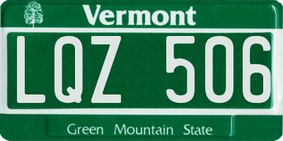 VT license plate LQZ506