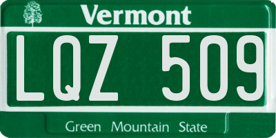 VT license plate LQZ509