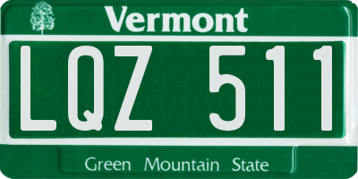 VT license plate LQZ511