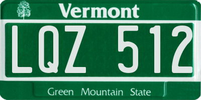 VT license plate LQZ512