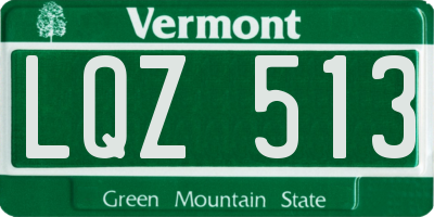 VT license plate LQZ513