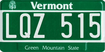 VT license plate LQZ515