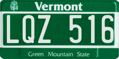 VT license plate LQZ516