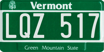 VT license plate LQZ517