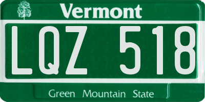 VT license plate LQZ518