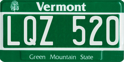 VT license plate LQZ520