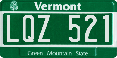 VT license plate LQZ521