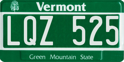 VT license plate LQZ525