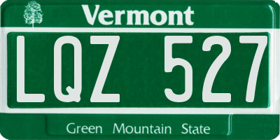 VT license plate LQZ527