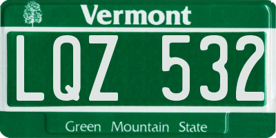 VT license plate LQZ532