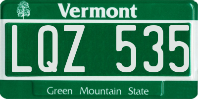VT license plate LQZ535
