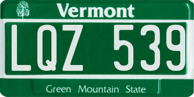 VT license plate LQZ539