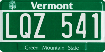 VT license plate LQZ541