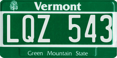 VT license plate LQZ543
