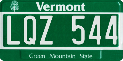 VT license plate LQZ544