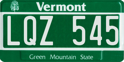 VT license plate LQZ545