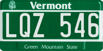 VT license plate LQZ546