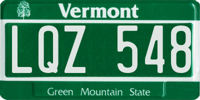 VT license plate LQZ548