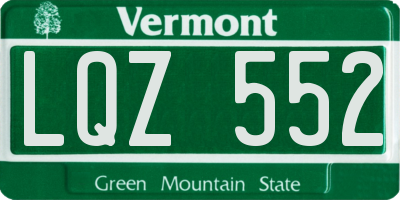 VT license plate LQZ552