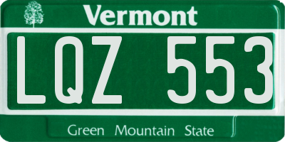 VT license plate LQZ553