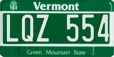 VT license plate LQZ554