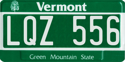 VT license plate LQZ556