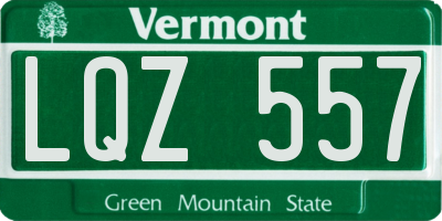 VT license plate LQZ557