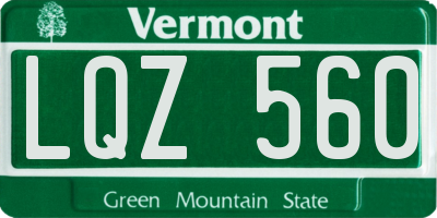 VT license plate LQZ560