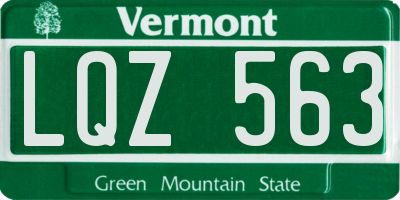 VT license plate LQZ563