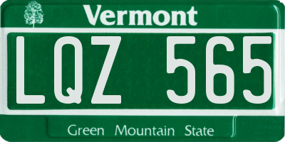 VT license plate LQZ565