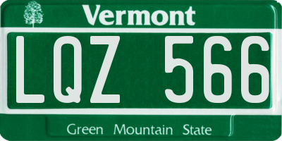 VT license plate LQZ566