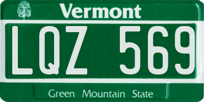 VT license plate LQZ569