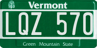 VT license plate LQZ570