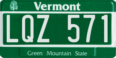 VT license plate LQZ571