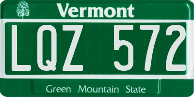 VT license plate LQZ572