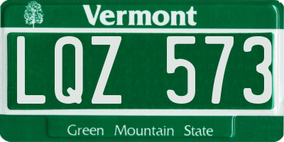 VT license plate LQZ573