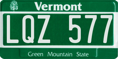 VT license plate LQZ577