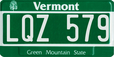 VT license plate LQZ579
