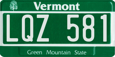 VT license plate LQZ581