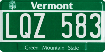 VT license plate LQZ583