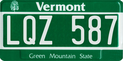 VT license plate LQZ587
