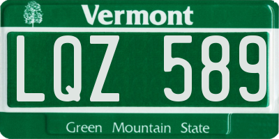 VT license plate LQZ589