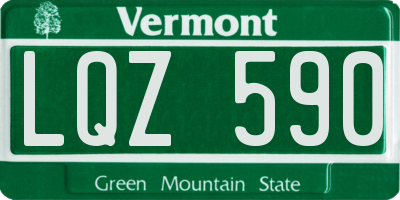 VT license plate LQZ590