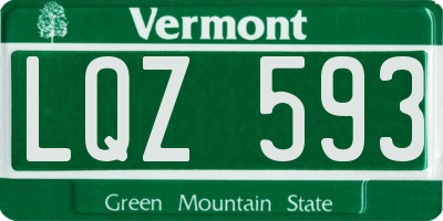 VT license plate LQZ593