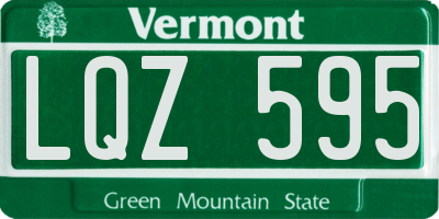 VT license plate LQZ595