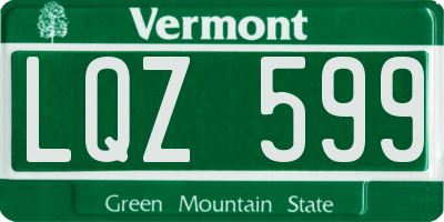 VT license plate LQZ599