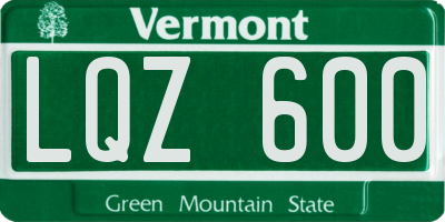 VT license plate LQZ600