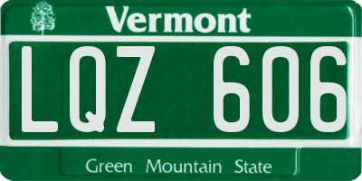 VT license plate LQZ606