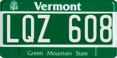 VT license plate LQZ608