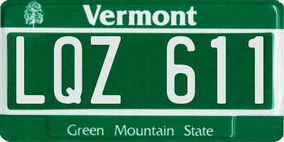 VT license plate LQZ611